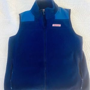 vineyard vines boys Harbor Fleece Vest, nautical navy. Size large (16). Like new